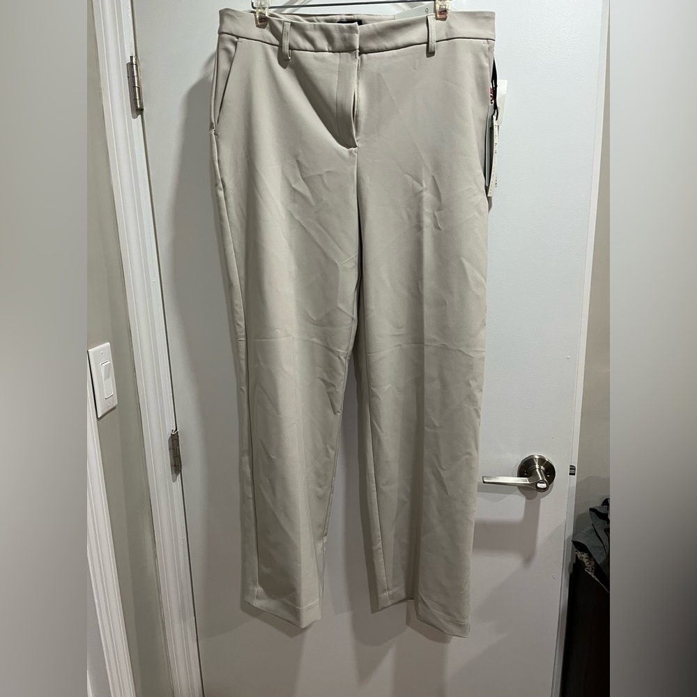Nicole miller Beige Straight-Leg Trousers
